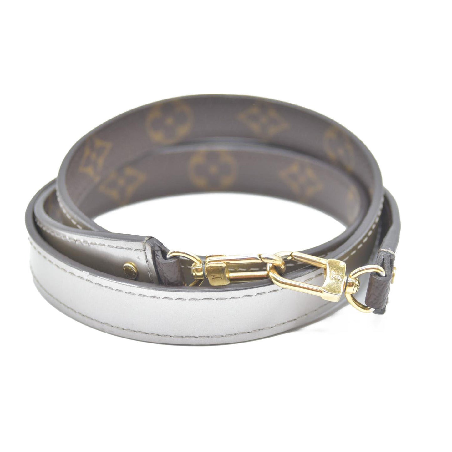 $1940 Louis Vuitton  Vernis Monogram Alma BB Taupe Metallise Crossbody