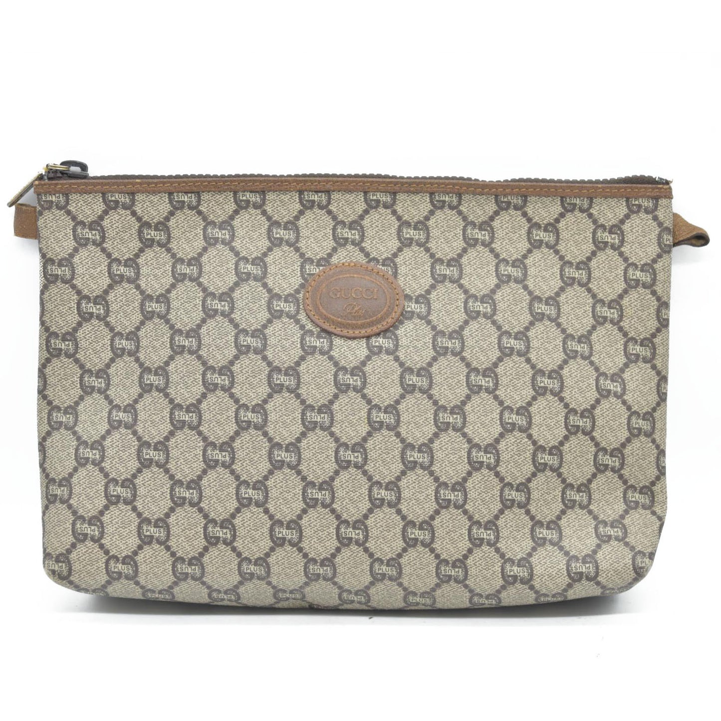 Gucci GG  Gucci Plus PVC Leather Pouch Clutch Bag