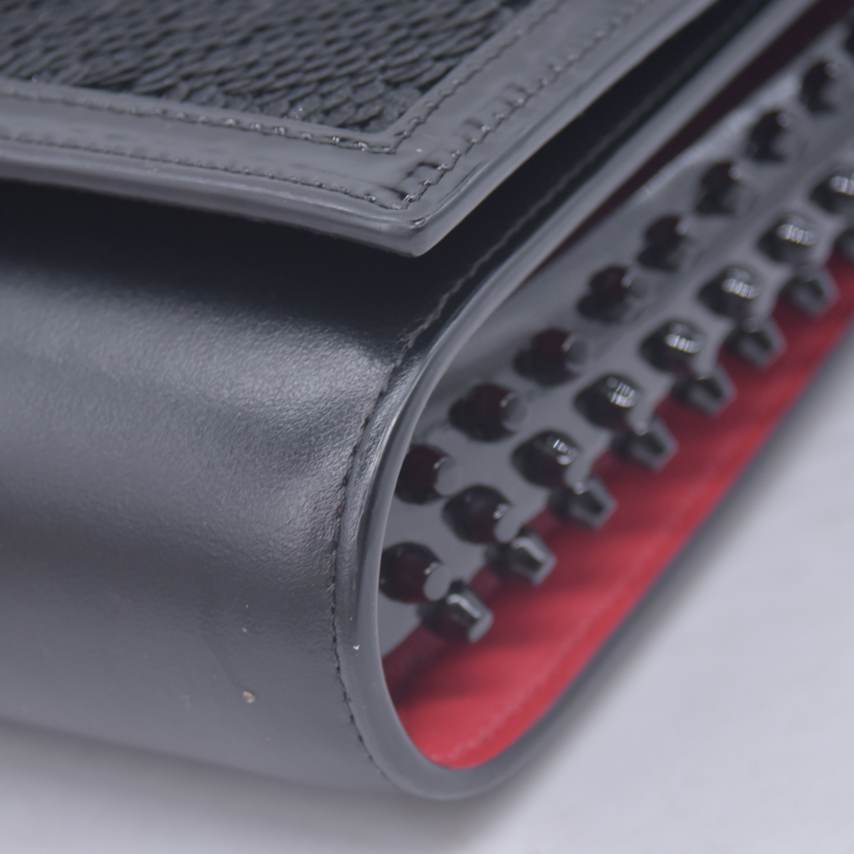 $1590 Christian Louboutin Paloma black sequin clutch
