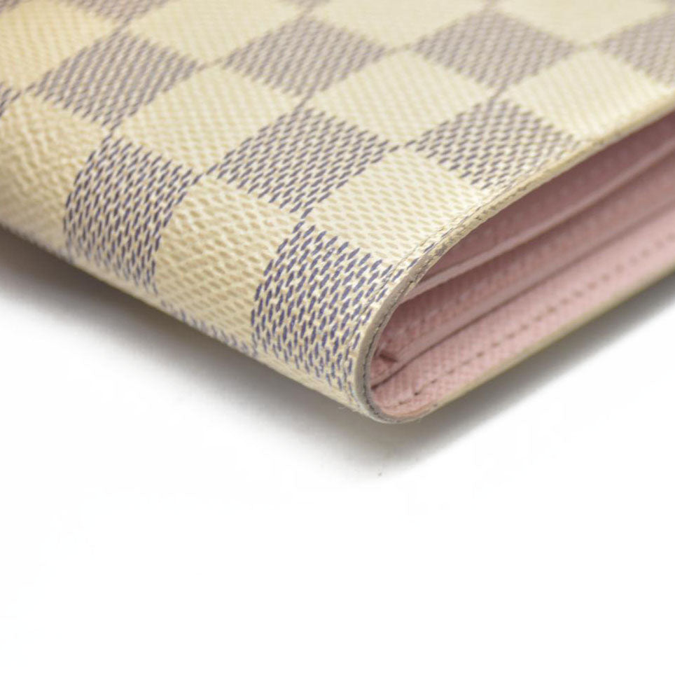 AUCTION $605 Louis Vuitton Tri-fold Wallet Damier Azur Portefeuille Victorine