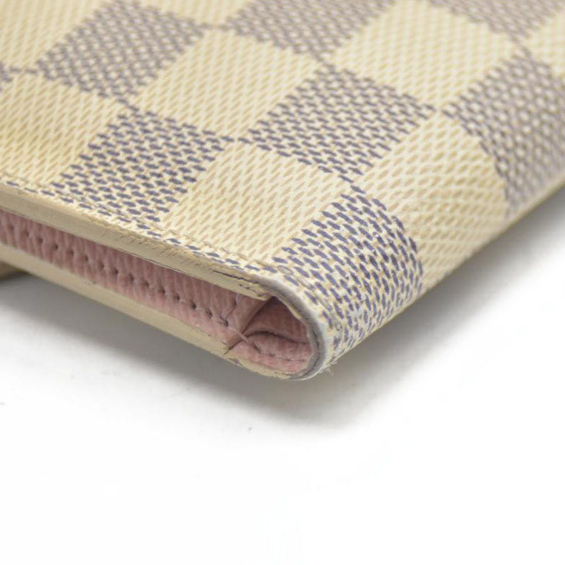 AUCTION $605 Louis Vuitton Tri-fold Wallet Damier Azur Portefeuille Victorine