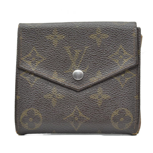 $650 Louis Vuitton Monogram Portefeiulle Elise Trifold Wallet 823