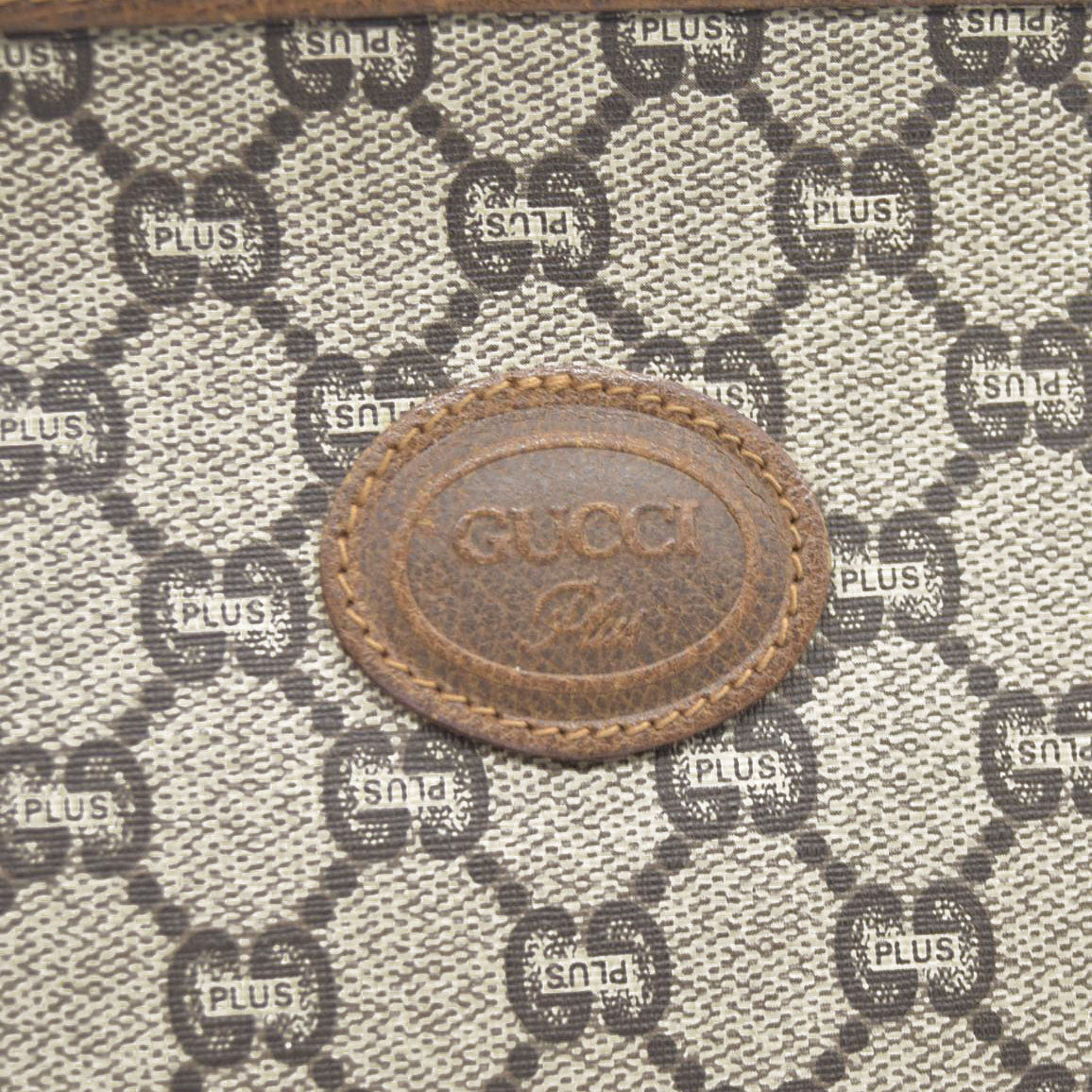 Gucci GG  Gucci Plus PVC Leather Pouch Clutch Bag