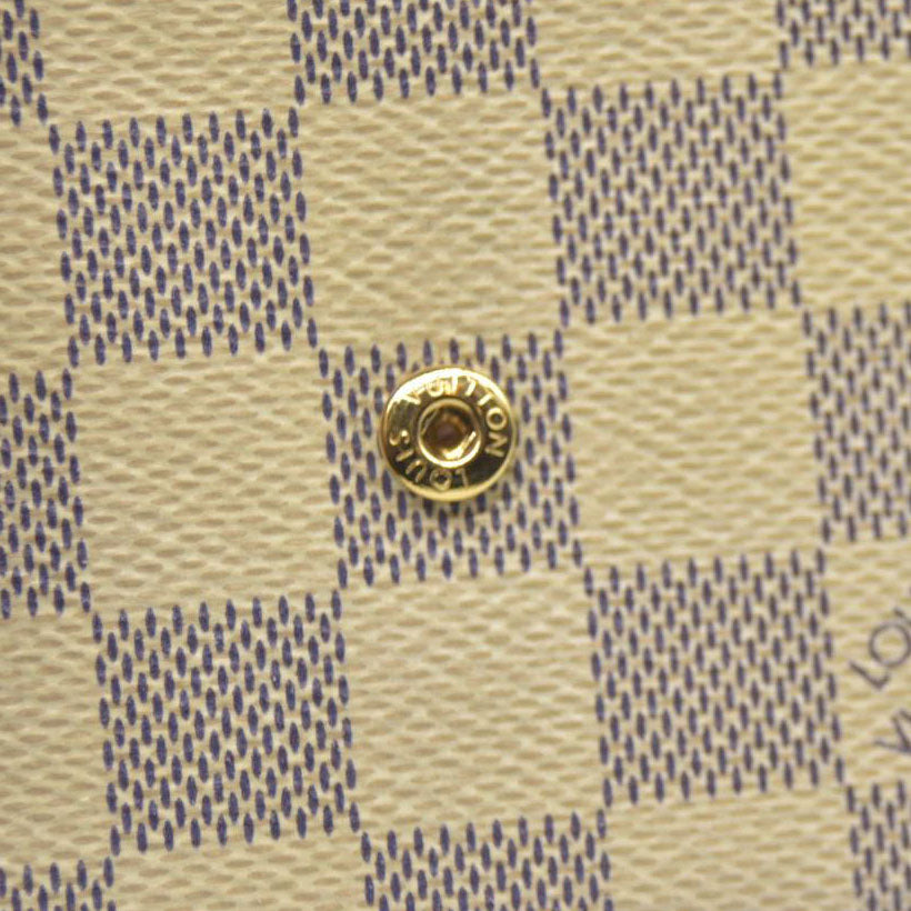 AUCTION $605 Louis Vuitton Tri-fold Wallet Damier Azur Portefeuille Victorine