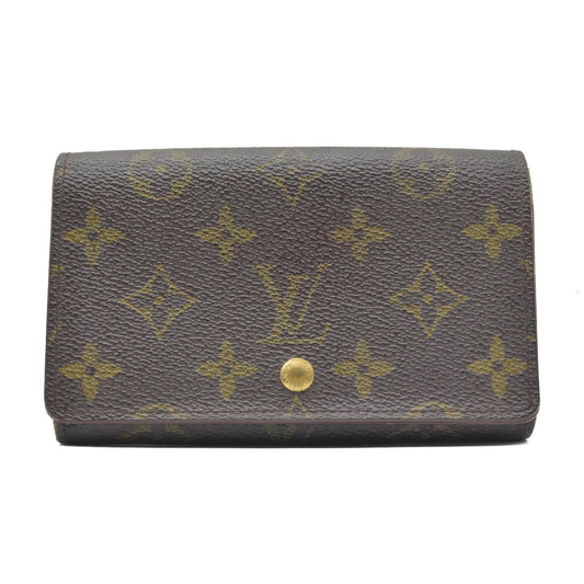 $560 1999 Louis Vuitton Monogram Porte Monnaie Billets Tresor Bifold Wallet RA0919