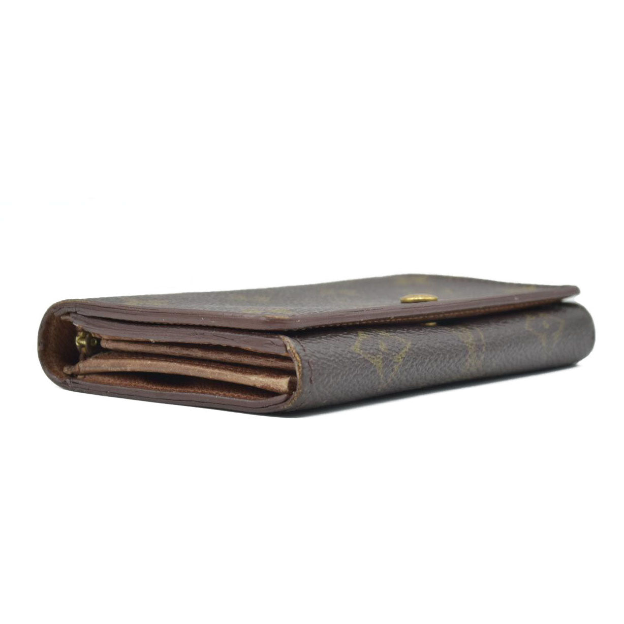 $560 1999 Louis Vuitton Monogram Porte Monnaie Billets Tresor Bifold Wallet RA0919