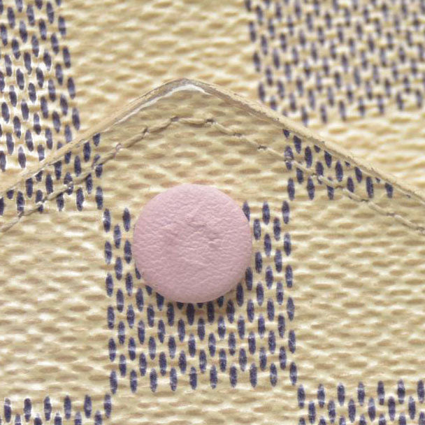 AUCTION $605 Louis Vuitton Tri-fold Wallet Damier Azur Portefeuille Victorine