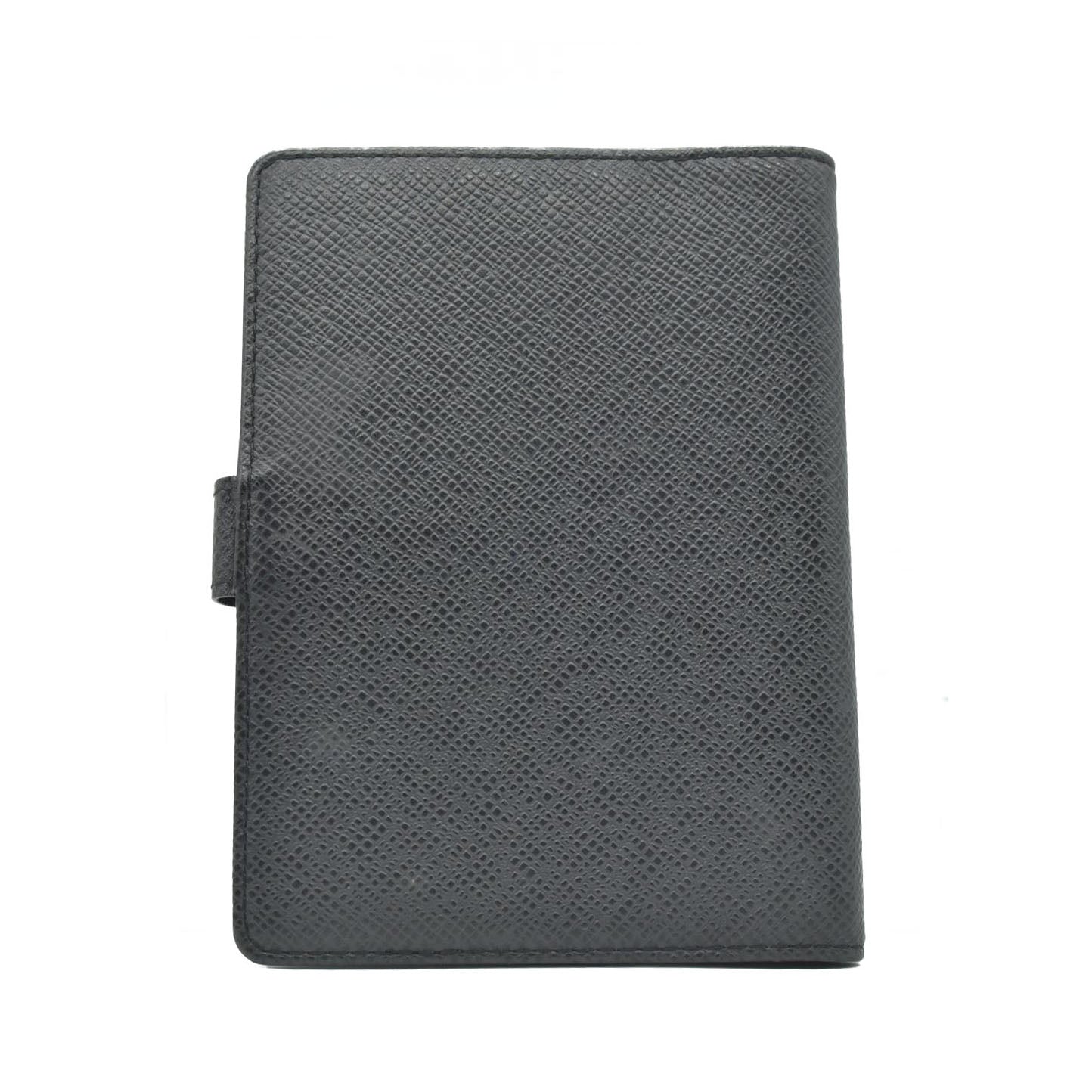 $505 2008 Louis Vuitton Taiga Agenda PM Leather Notebook Cover Ardoise CA0028