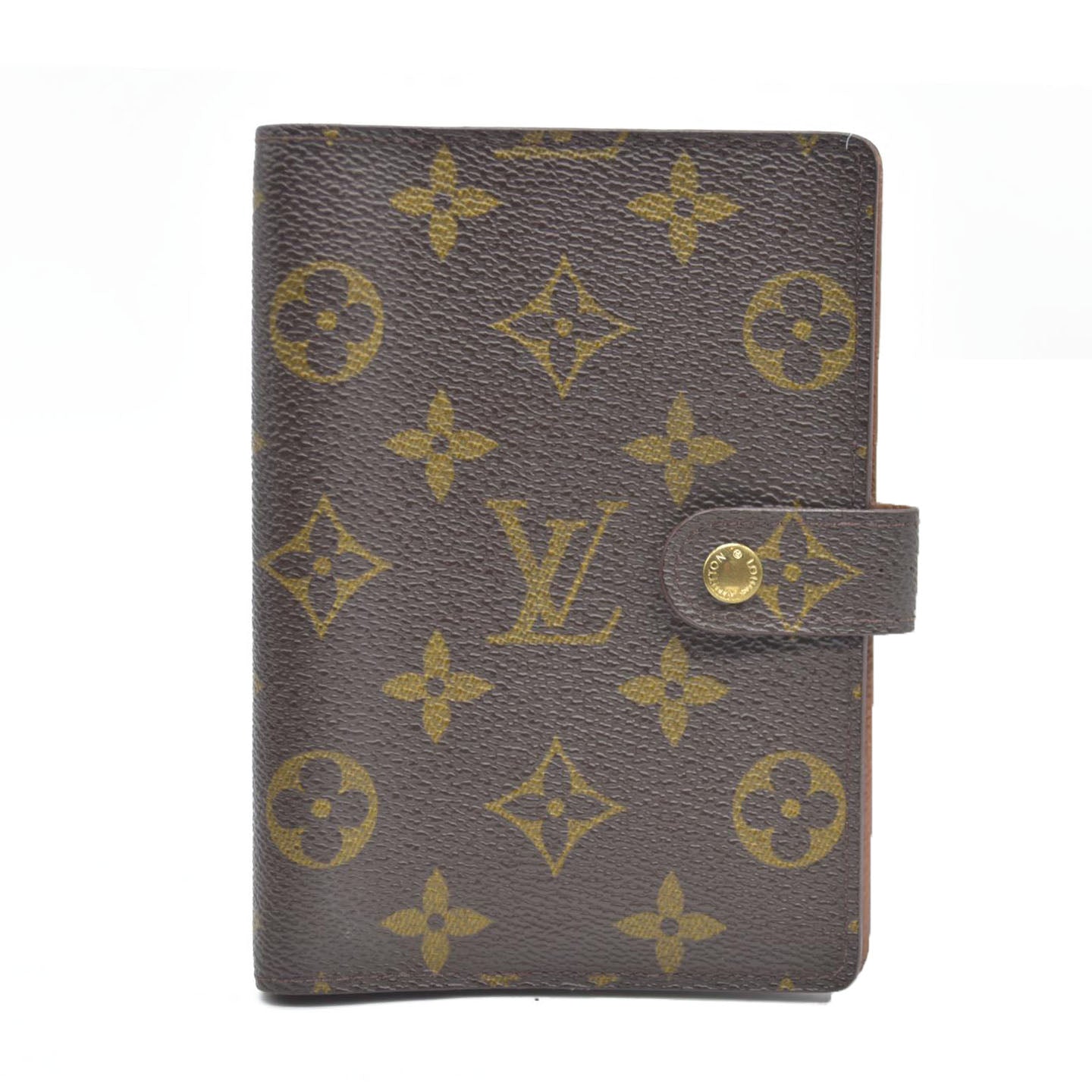 AUCTION $495 Louis Vuitton Monogram Agenda PM Notebook Cover Brown SP1909