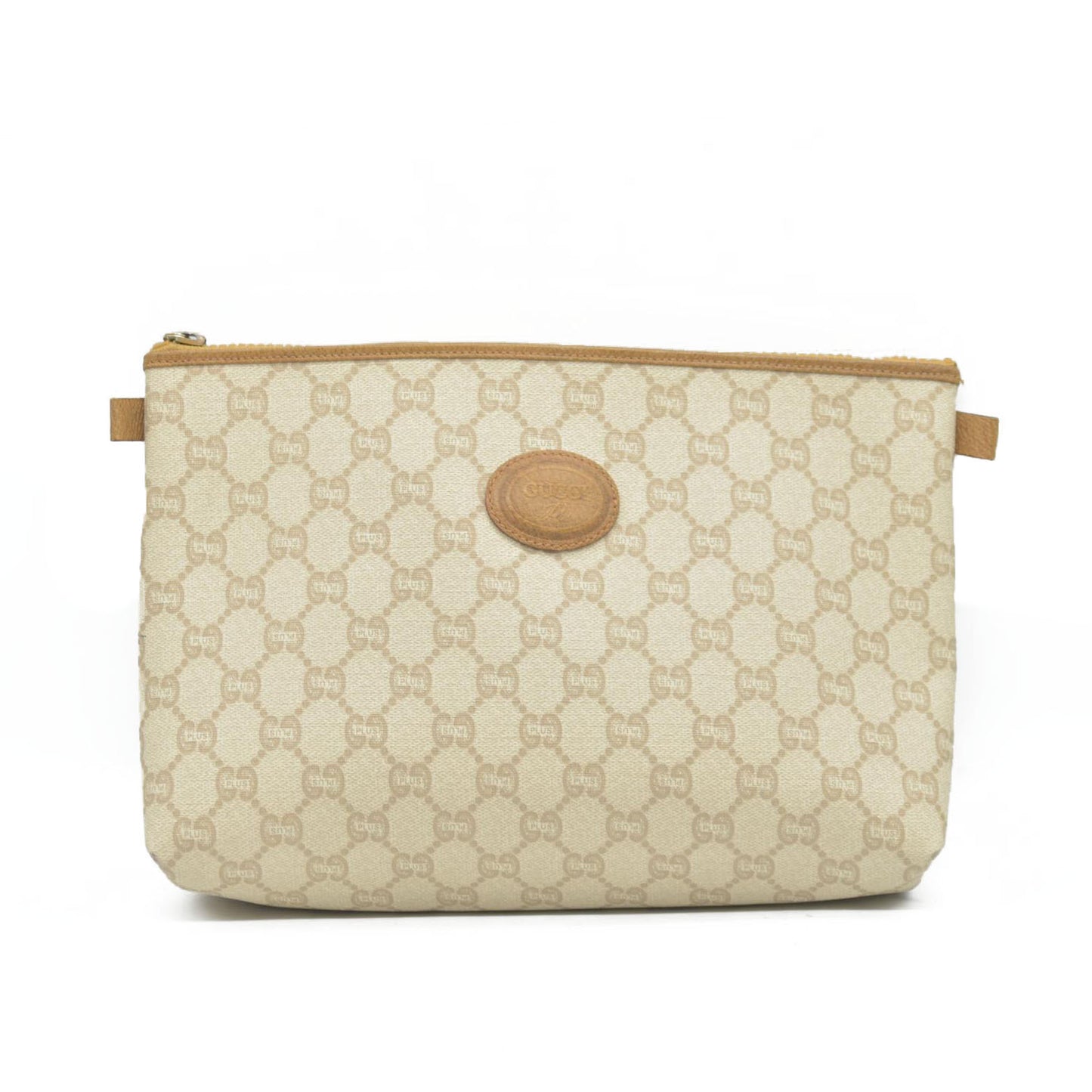 Gucci GG Gucci Plus PVC Leather Pouch Clutch Bag