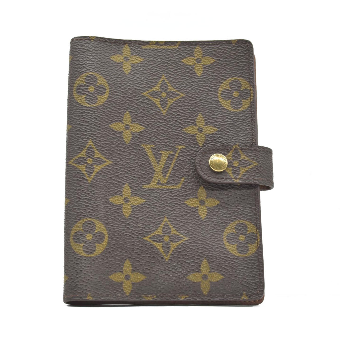 $505 1999 Louis Vuitton Monogram Agenda PM Notebook Cover Brown SP0989