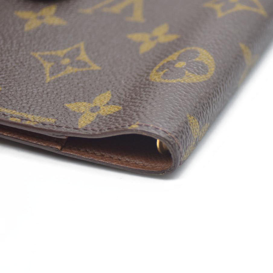 AUCTION $495 Louis Vuitton Monogram Agenda PM Notebook Cover Brown SP1909
