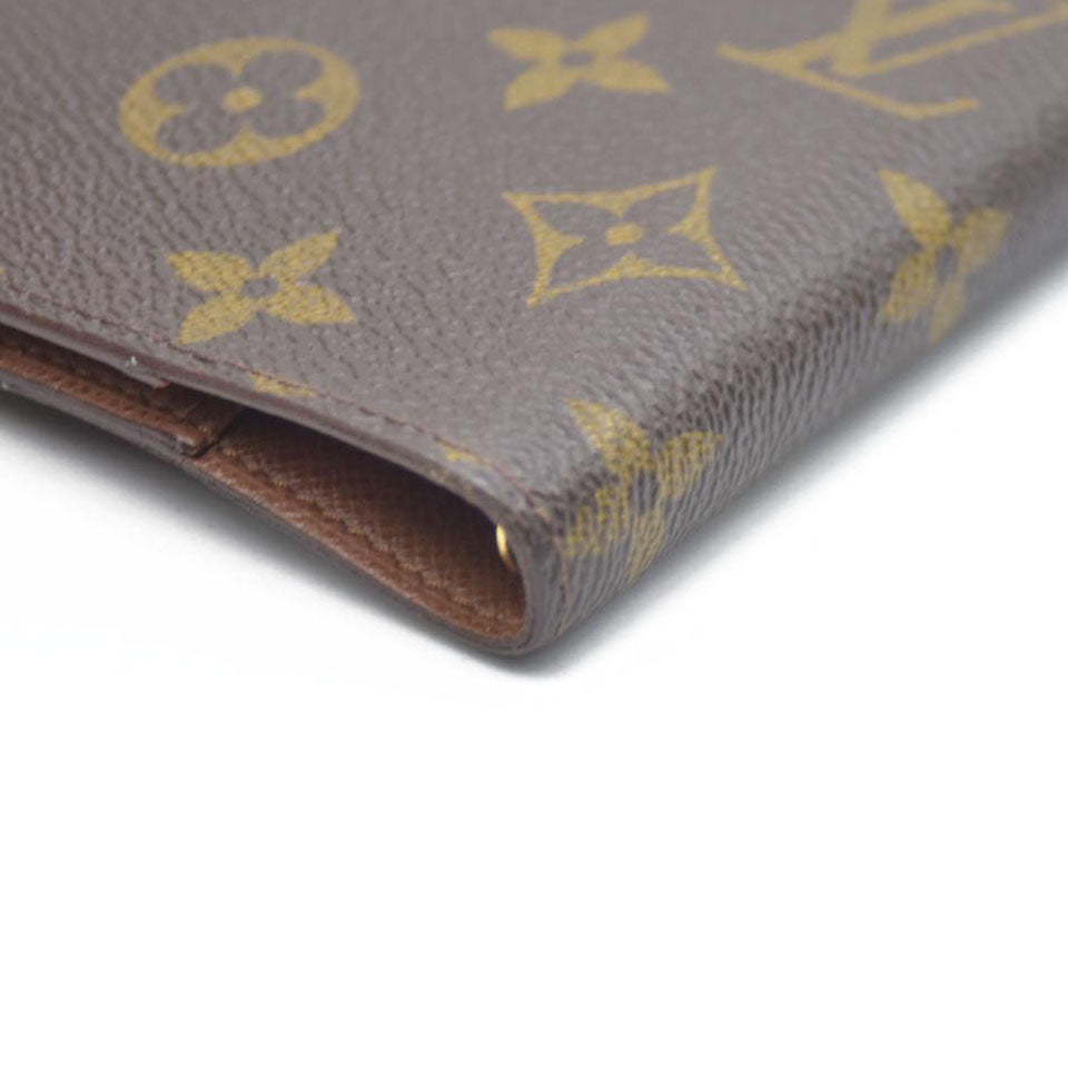 AUCTION $495 Louis Vuitton Monogram Agenda PM Notebook Cover Brown SP1909