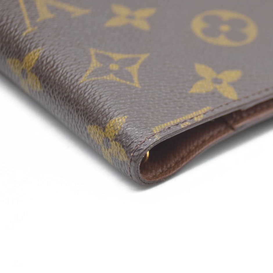 AUCTION $495 Louis Vuitton Monogram Agenda PM Notebook Cover Brown SP1909