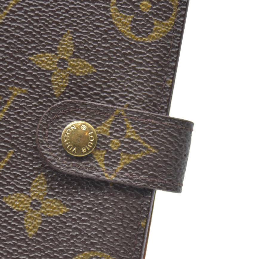 AUCTION $495 Louis Vuitton Monogram Agenda PM Notebook Cover Brown SP1909