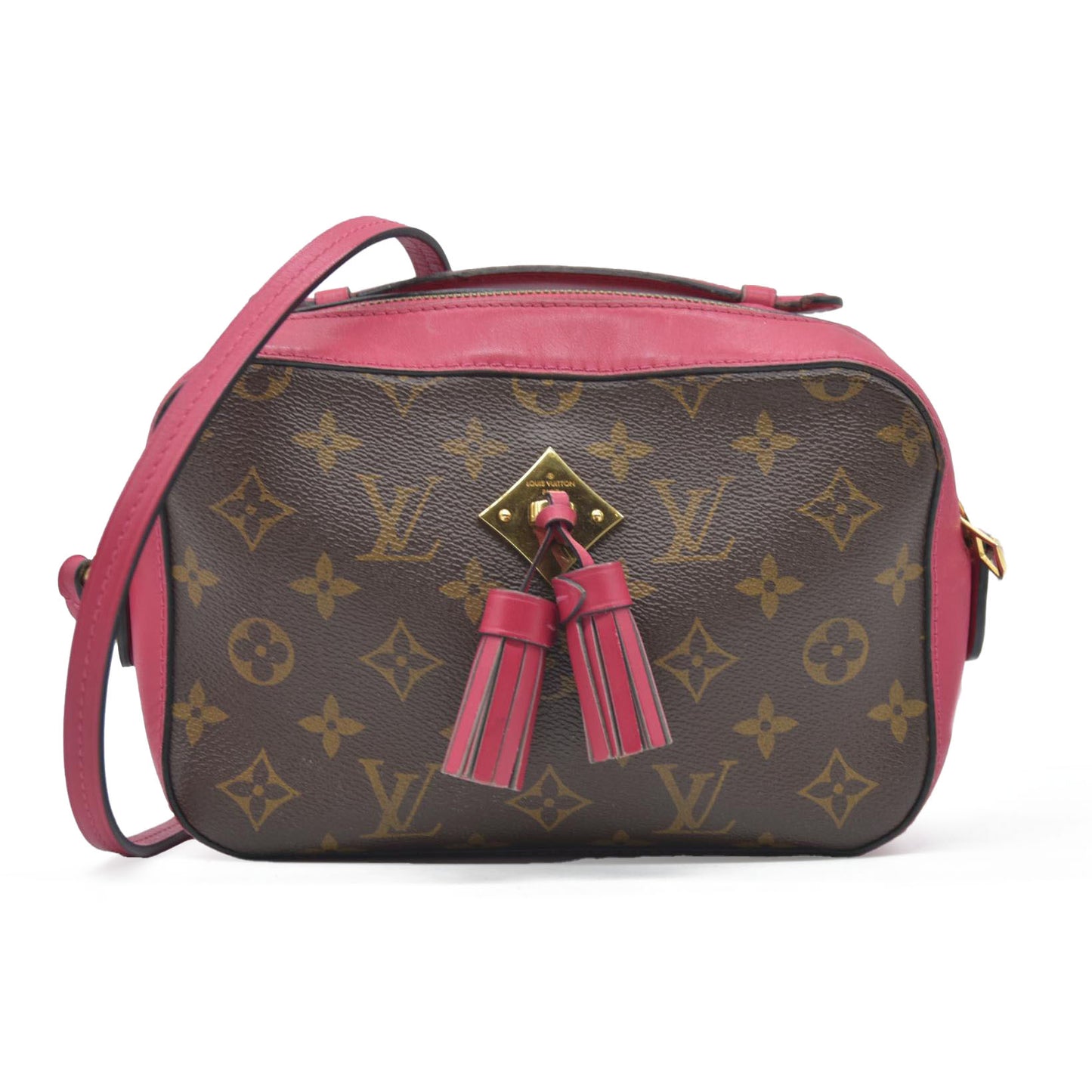 $1710 Louis Vuitton Saintonge Freesia Pink Monogram Canvas Cross Body Bag DU2108 2018