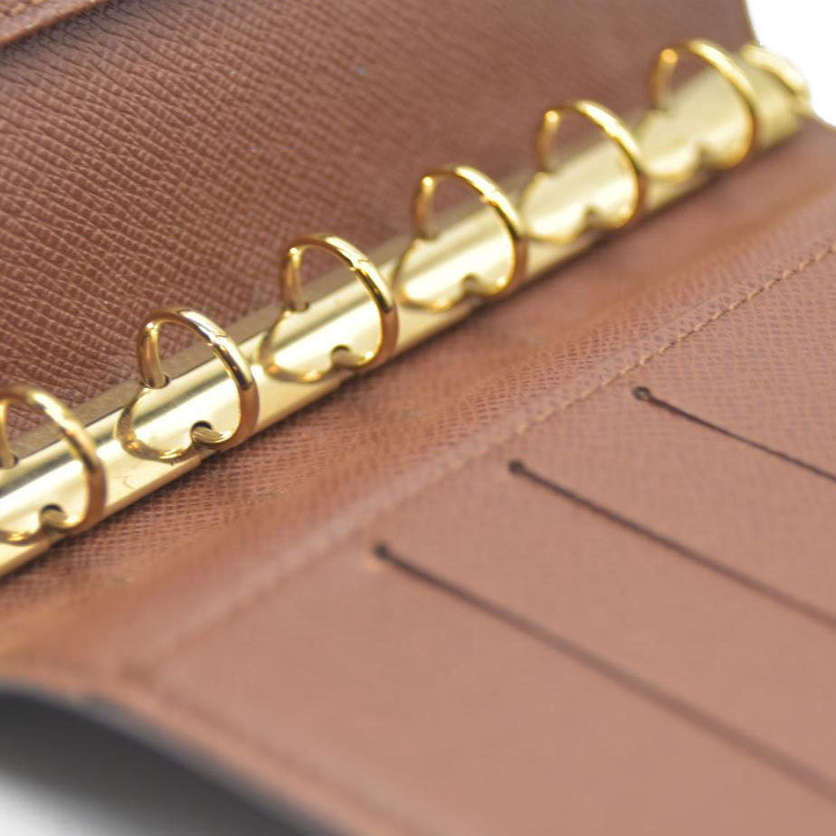 AUCTION $495 Louis Vuitton Monogram Agenda PM Notebook Cover Brown SP1909