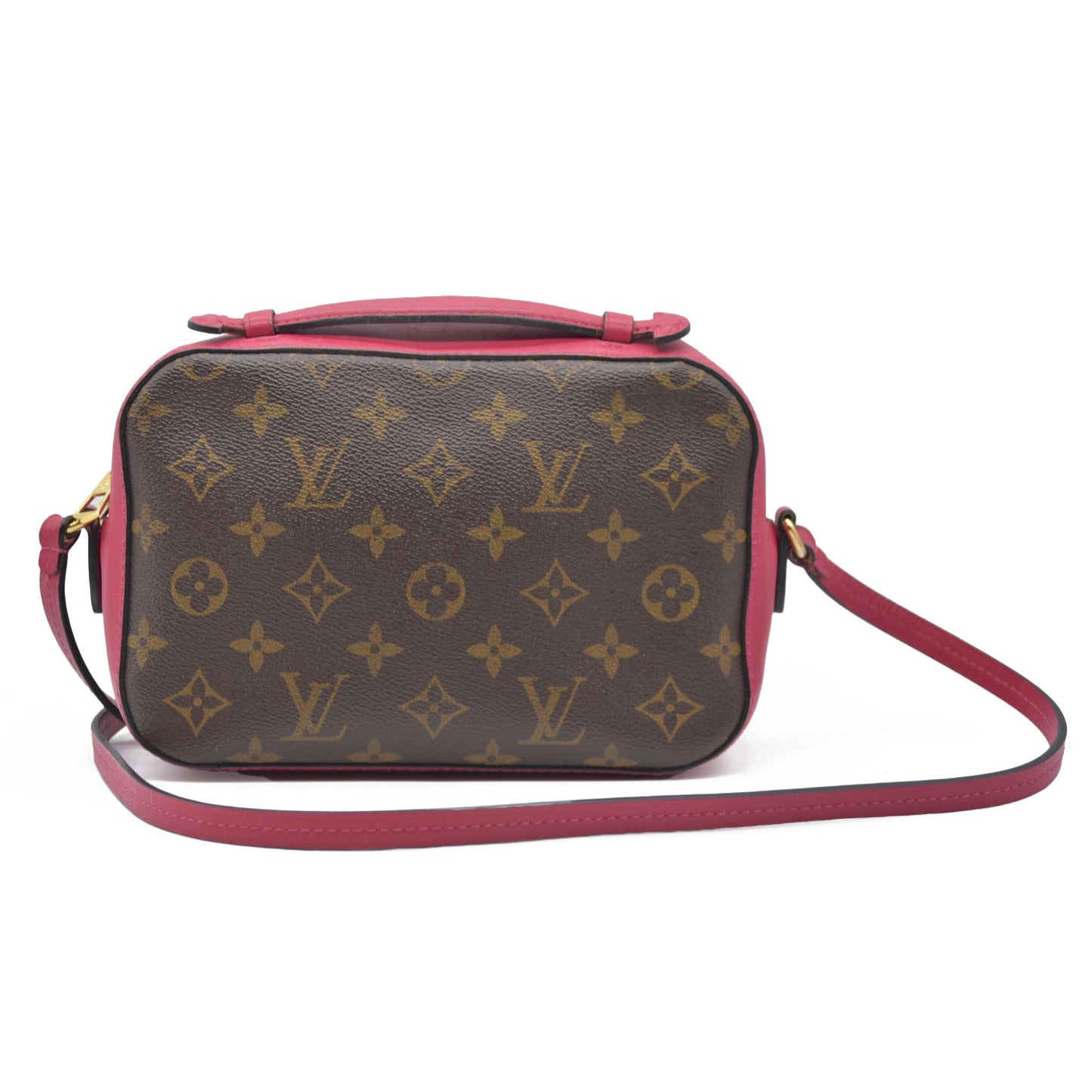 $1710 Louis Vuitton Saintonge Freesia Pink Monogram Canvas Cross Body Bag DU2108 2018