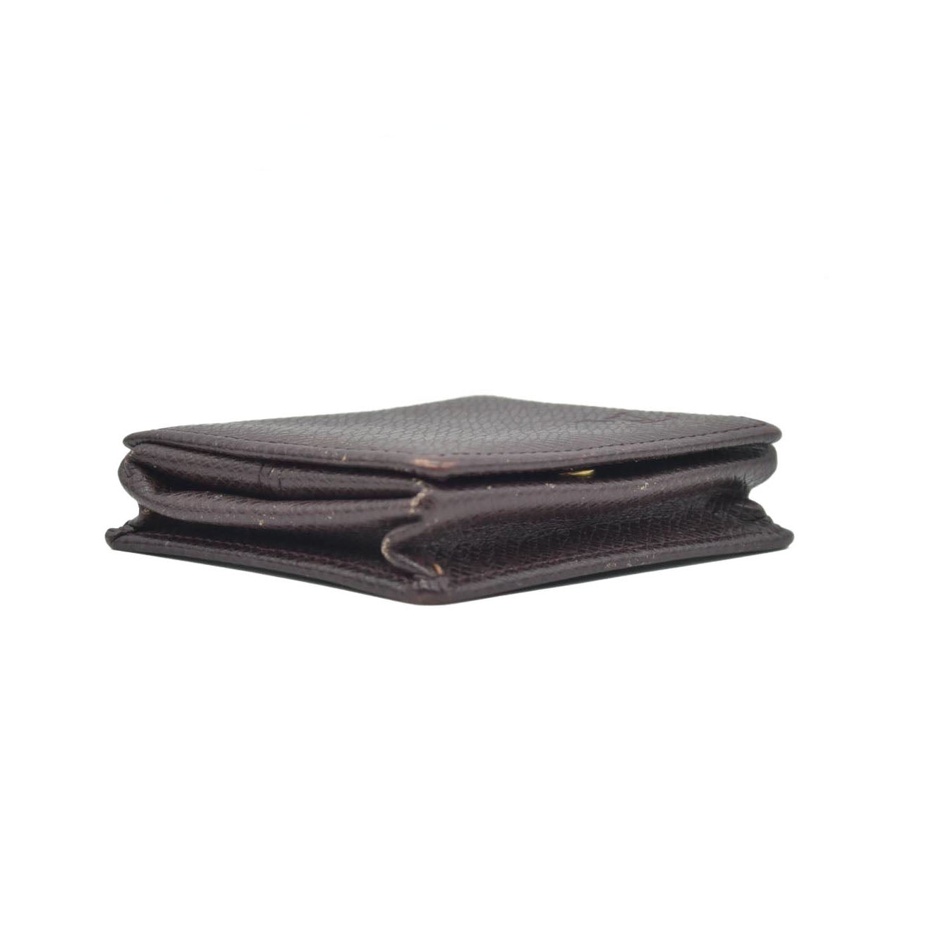 $445 1998 Louis Vuitton Taiga Porte Mannaie Boite Leather Coin Purse Wallet MI0928