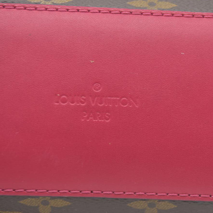 $1710 Louis Vuitton Saintonge Freesia Pink Monogram Canvas Cross Body Bag DU2108 2018