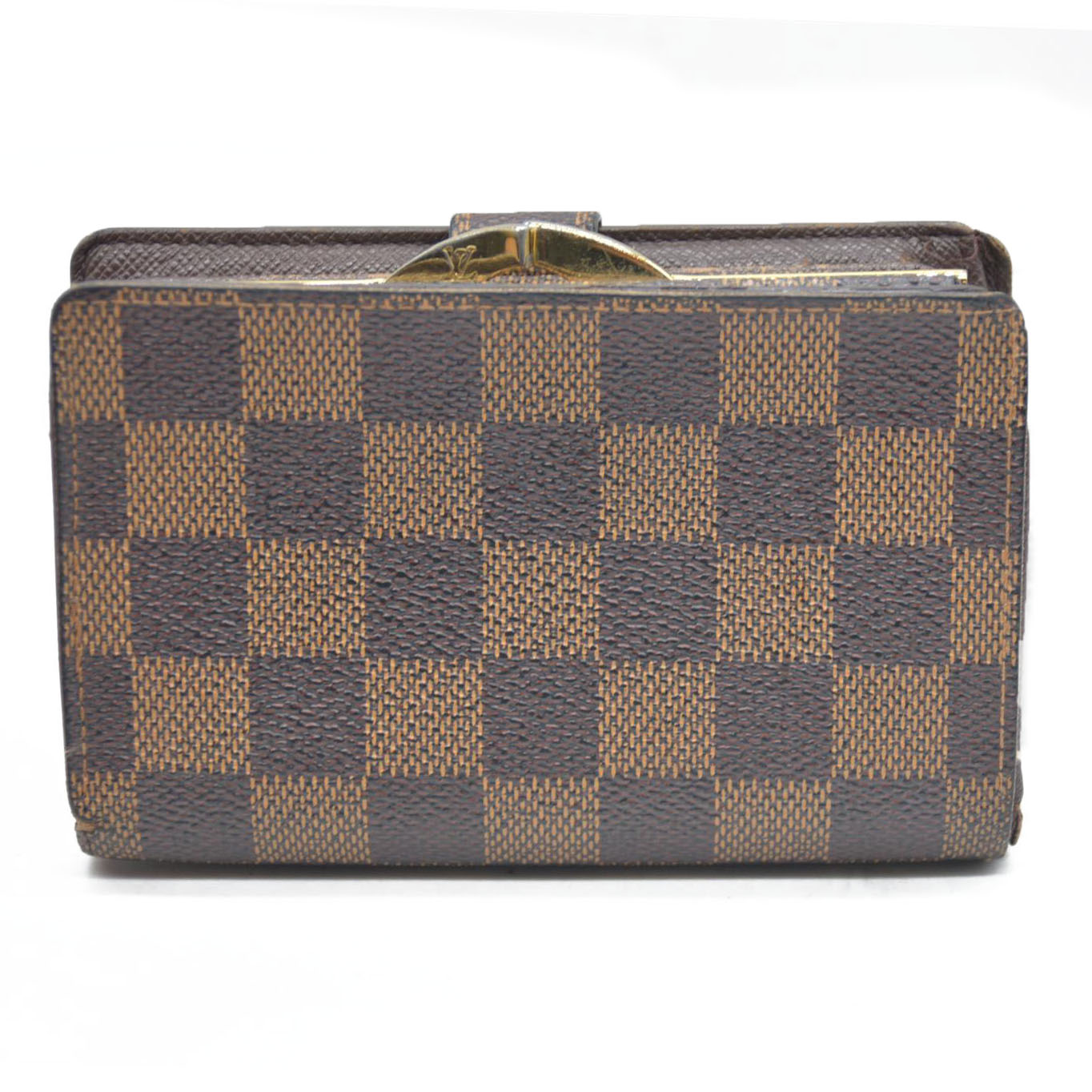 AUCTION $750 Louis Vuitton  Damier Ebene French Purse Wallet TH1004