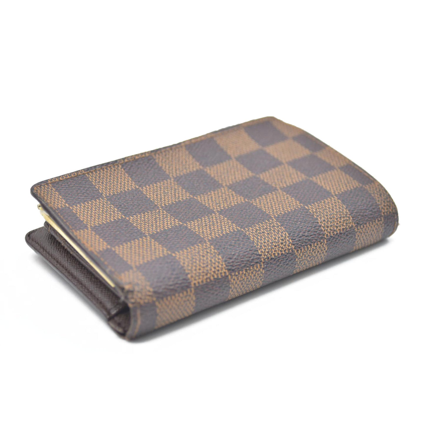 AUCTION $750 Louis Vuitton  Damier Ebene French Purse Wallet TH1004