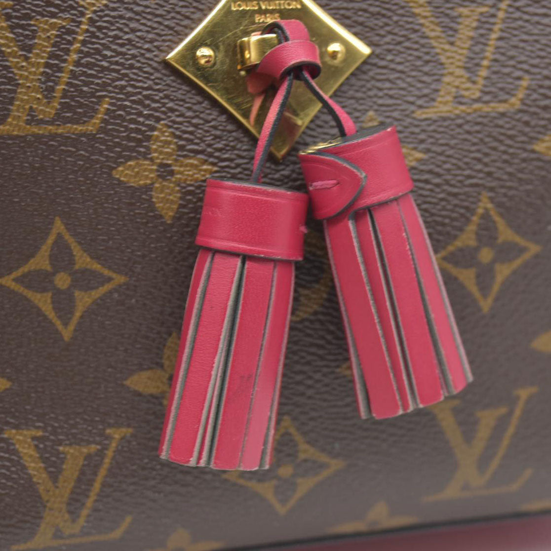 $1710 Louis Vuitton Saintonge Freesia Pink Monogram Canvas Cross Body Bag DU2108 2018