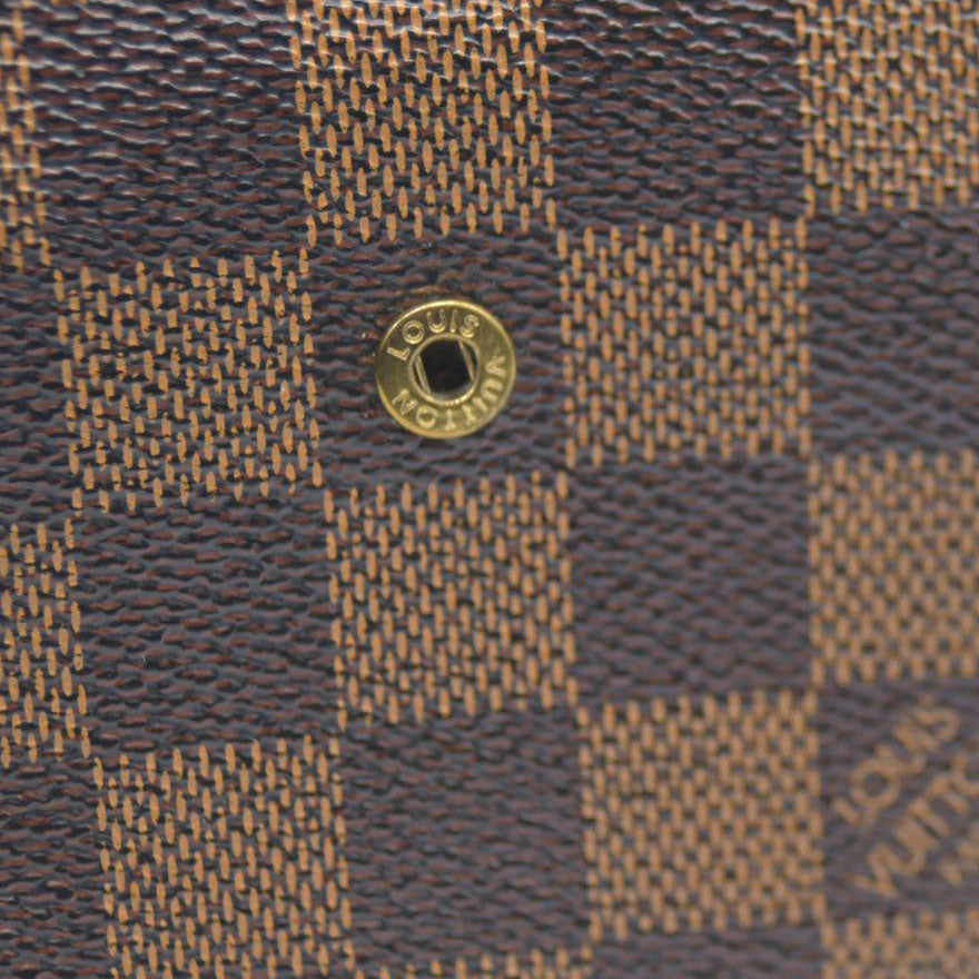 AUCTION $750 Louis Vuitton  Damier Ebene French Purse Wallet TH1004