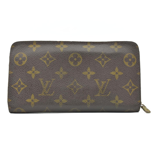 $915 2002 Louis Vuitton Monogram Porte Monnaie Zippy Long Wallet Brown TH1022