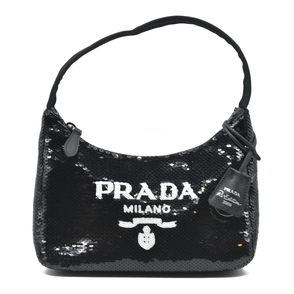 $2300 Prada Re-Edition 2000 Hobo Sequins Mini