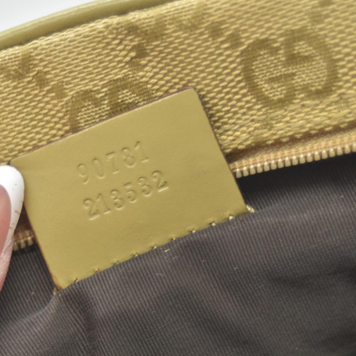 $795 Gucci  GG Canvas Half Moon Pochette CONSIGNMENT