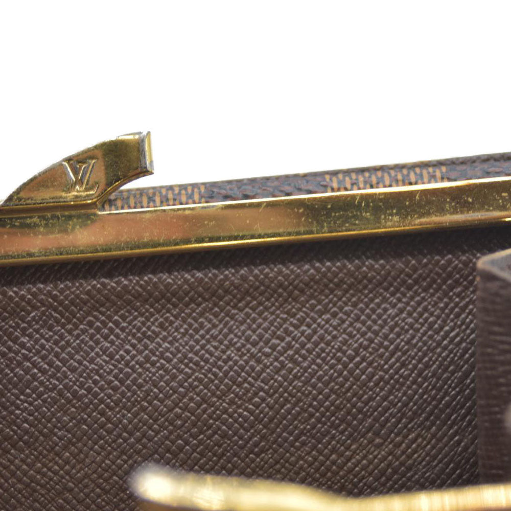 AUCTION $750 Louis Vuitton  Damier Ebene French Purse Wallet TH1004