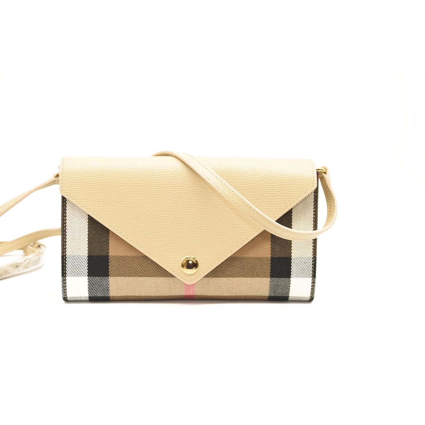 BURBERRY Vintage Check Grain Calfskin Halton Crossbody bag