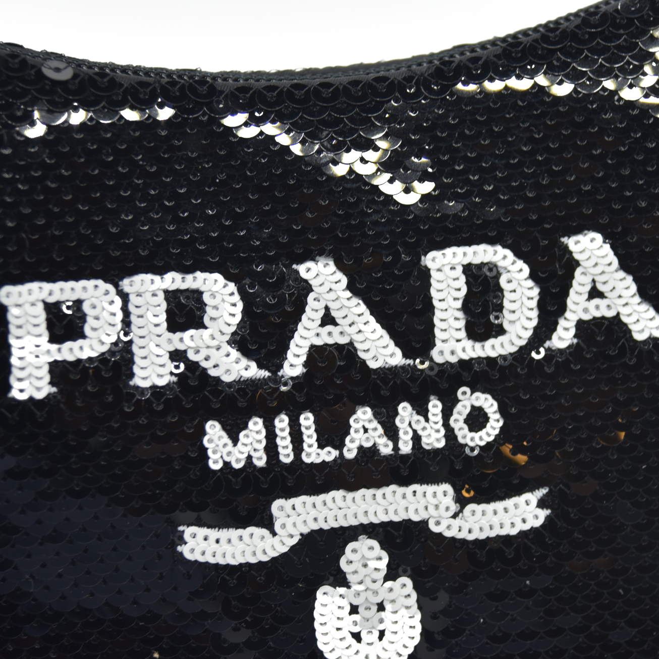 $2300 Prada Re-Edition 2000 Hobo Sequins Mini