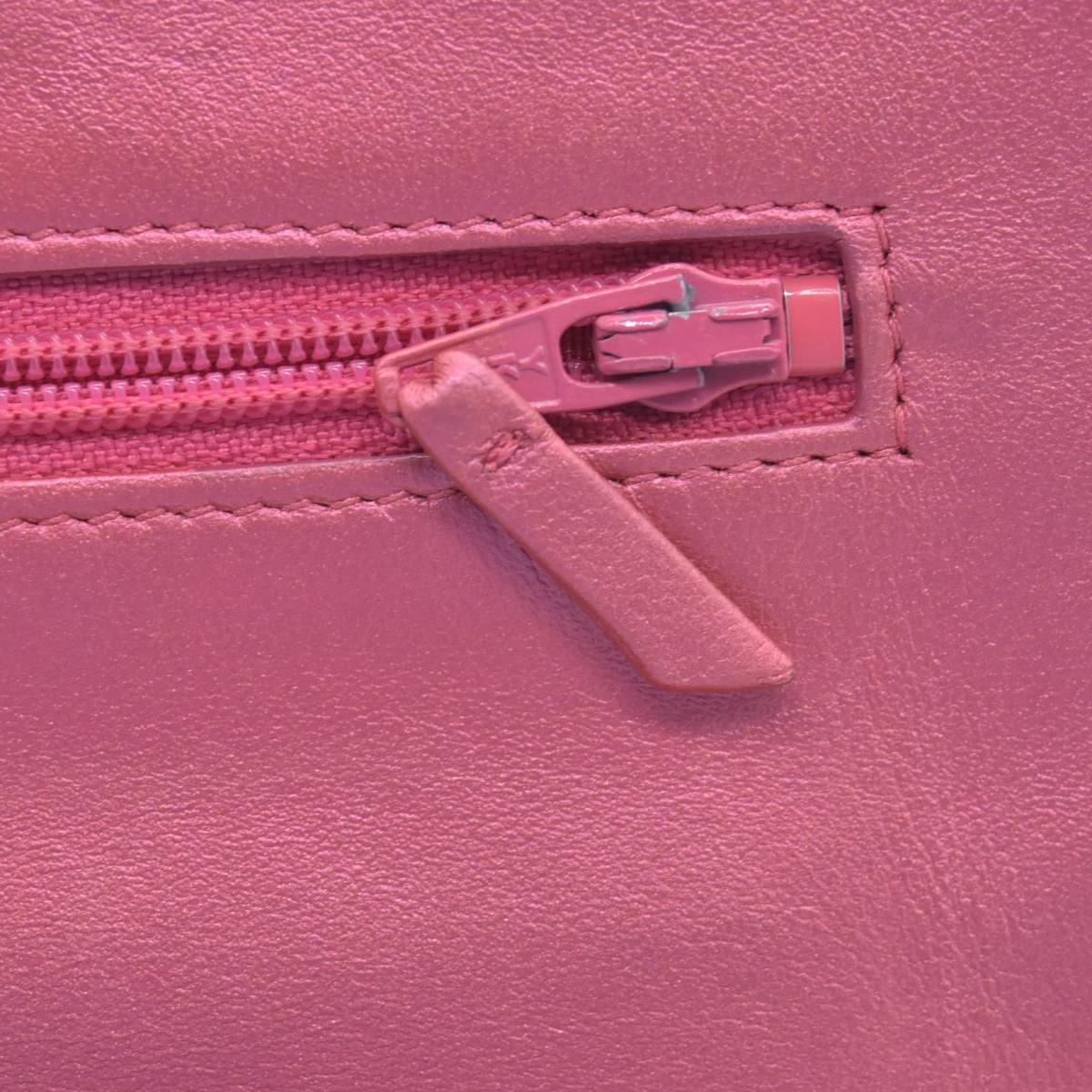 $3350 Chanel Patent Calfskin Quilted Boy Wallet On Chain WOC Fuchsia