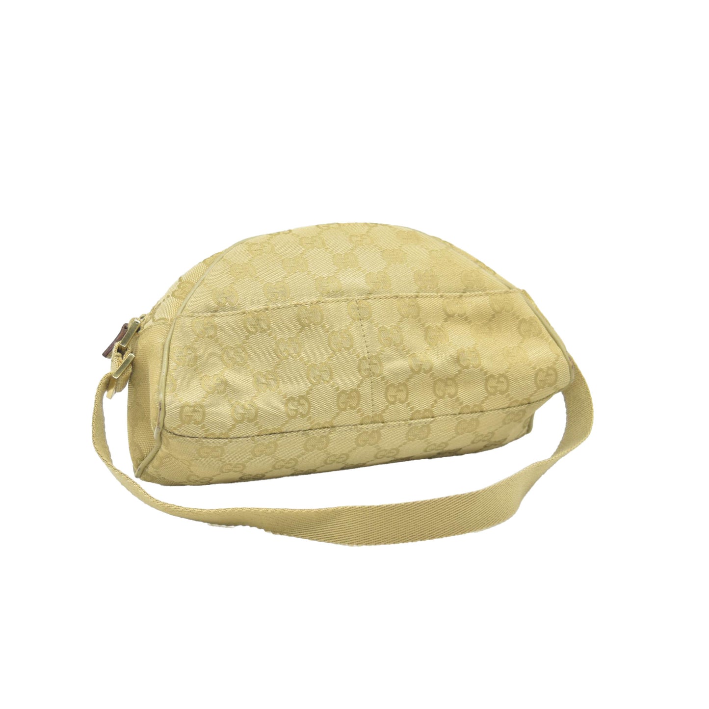 $795 Gucci  GG Canvas Half Moon Pochette CONSIGNMENT