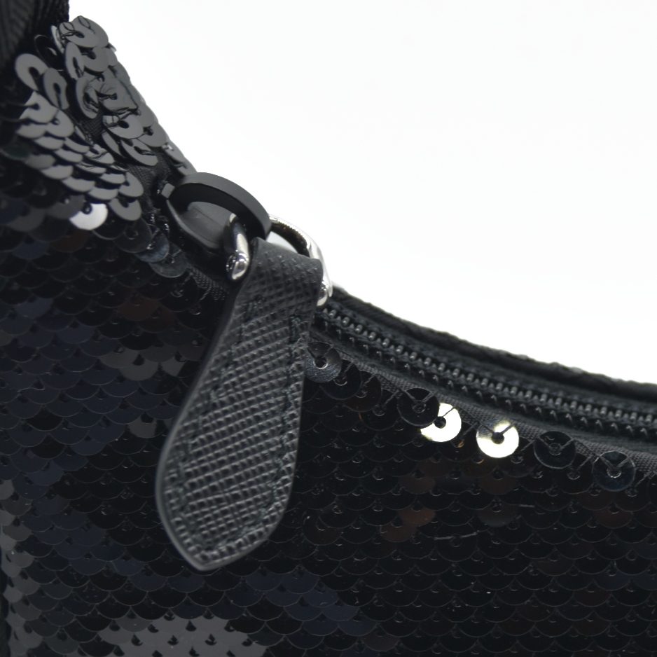 $2300 Prada Re-Edition 2000 Hobo Sequins Mini