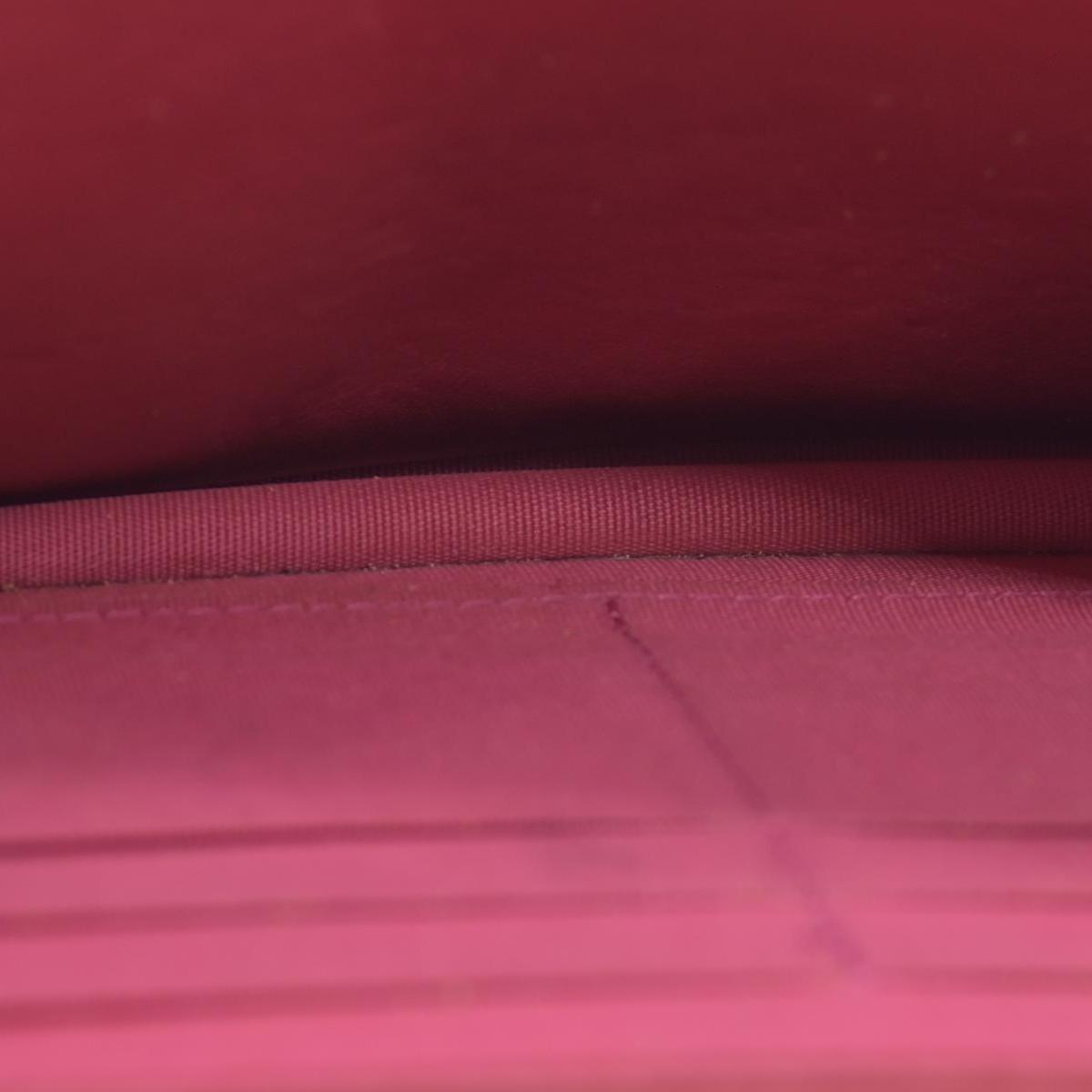 $3350 Chanel Patent Calfskin Quilted Boy Wallet On Chain WOC Fuchsia