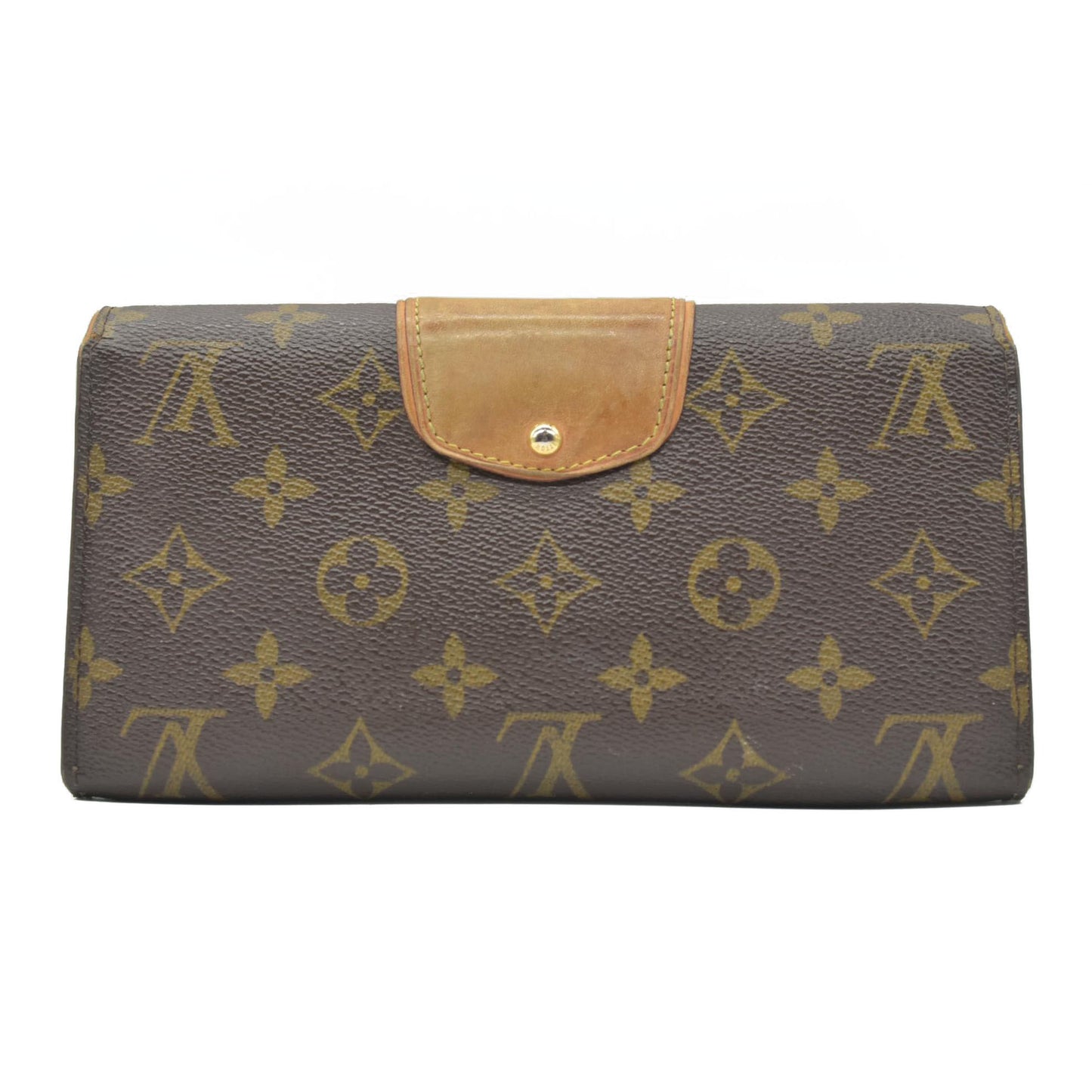 $840 2009 Louis Vuitton Monogram Portefeuille Boetie Long Wallet Brown CA2089