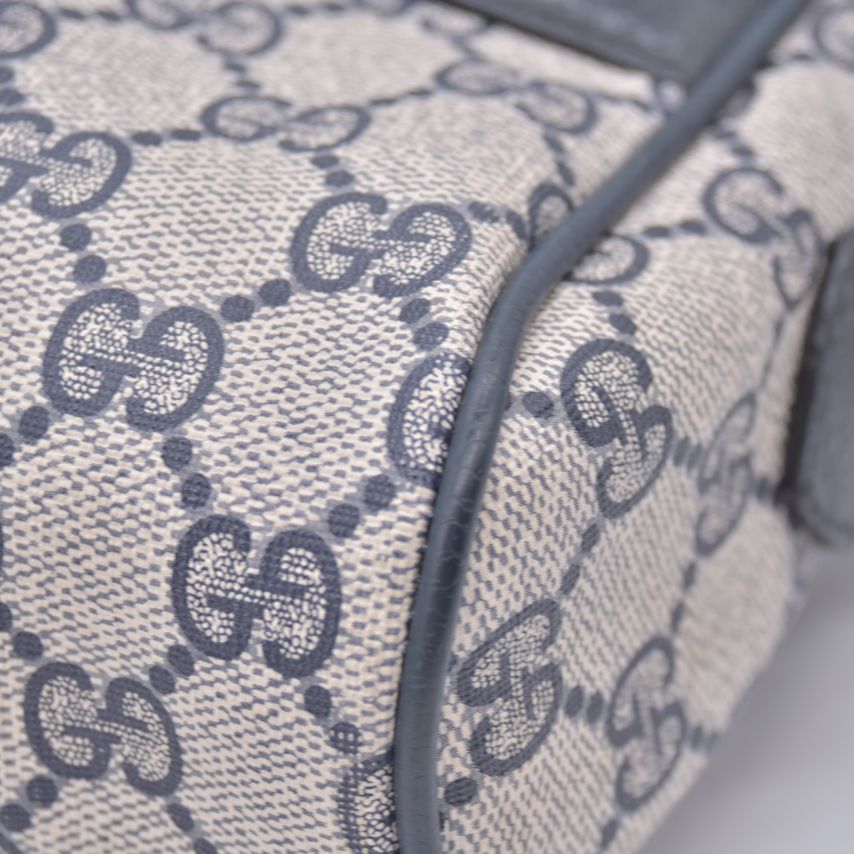 $1100 Gucci Vintage Ophidia Shoulder Bag GG Canvas Small Blue