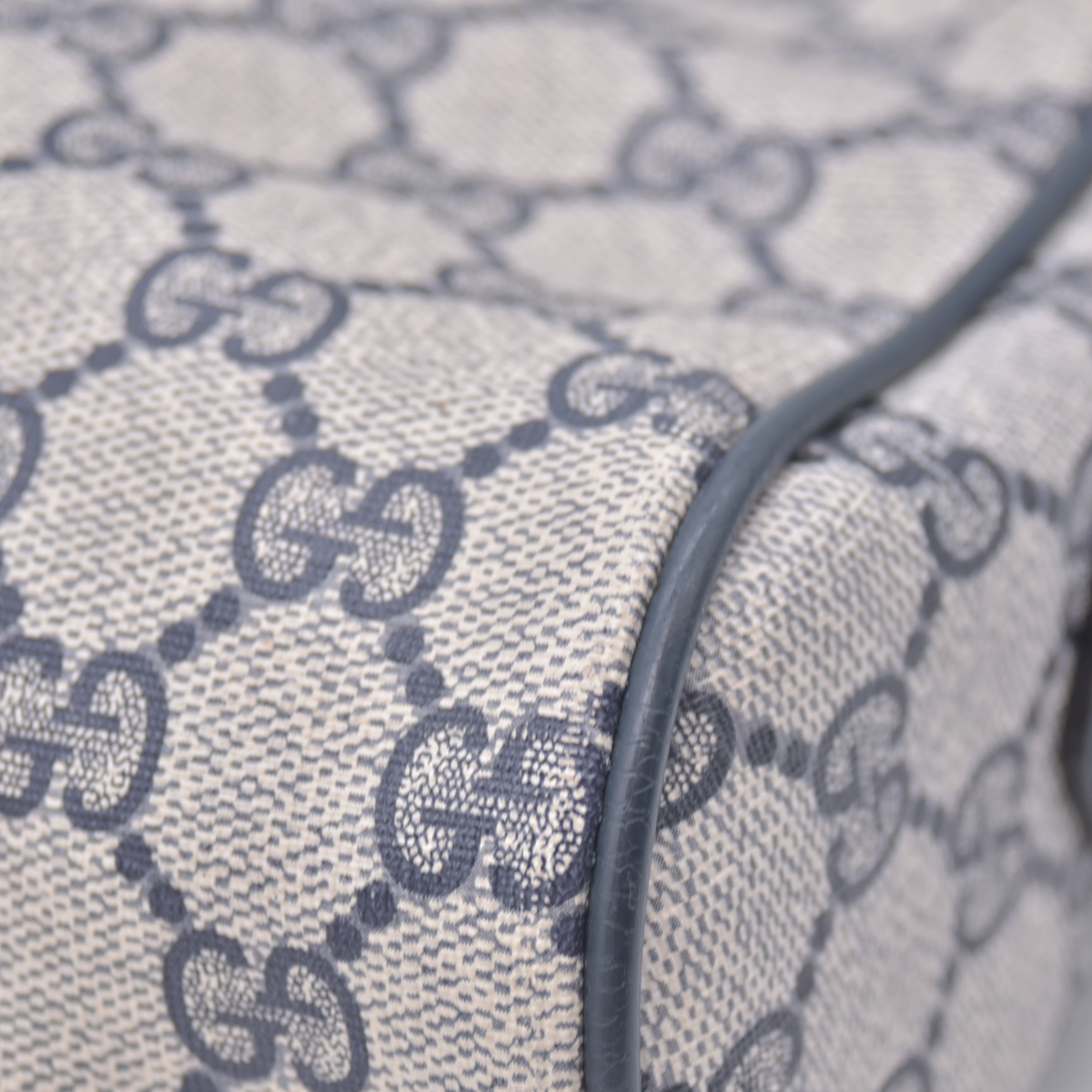 $1100 Gucci Vintage Ophidia Shoulder Bag GG Canvas Small Blue