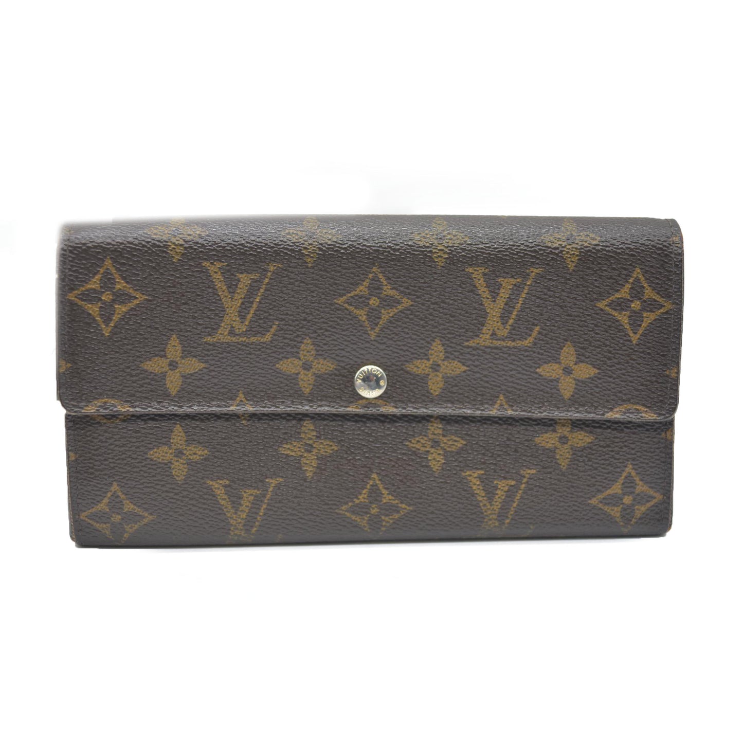 Louis Vuitton Monogram Portefeiulle Sarah Long Bifold Wallet Brown CA1141