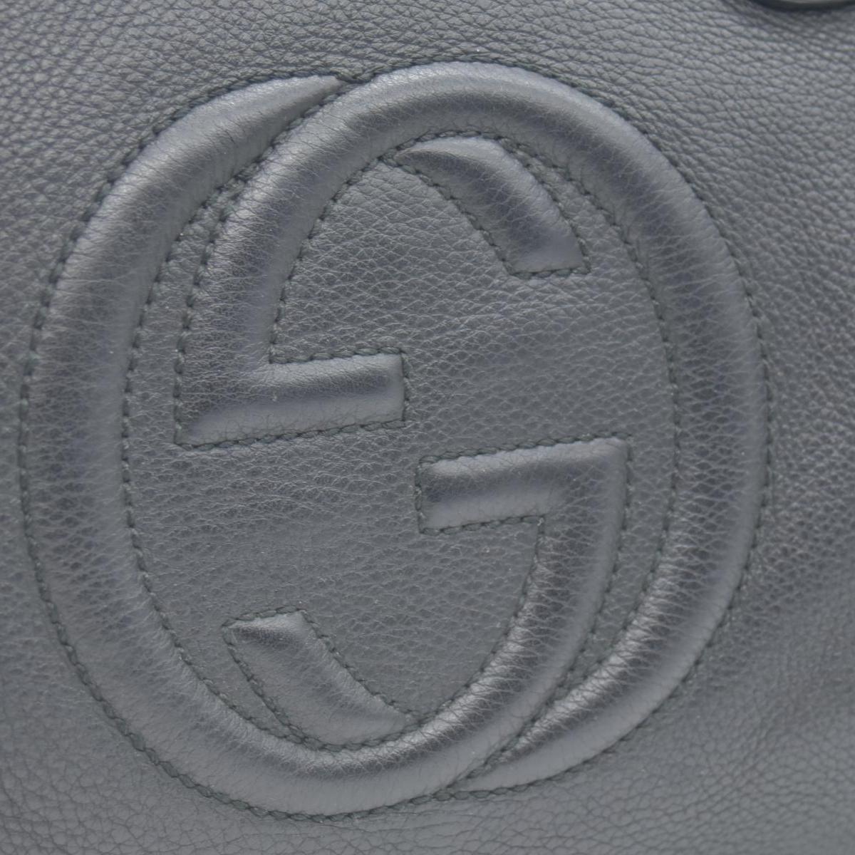 $2150 CONSIGNMENT GUCCI Cellarius Calfskin Small Soho Top Handle Satchel Black