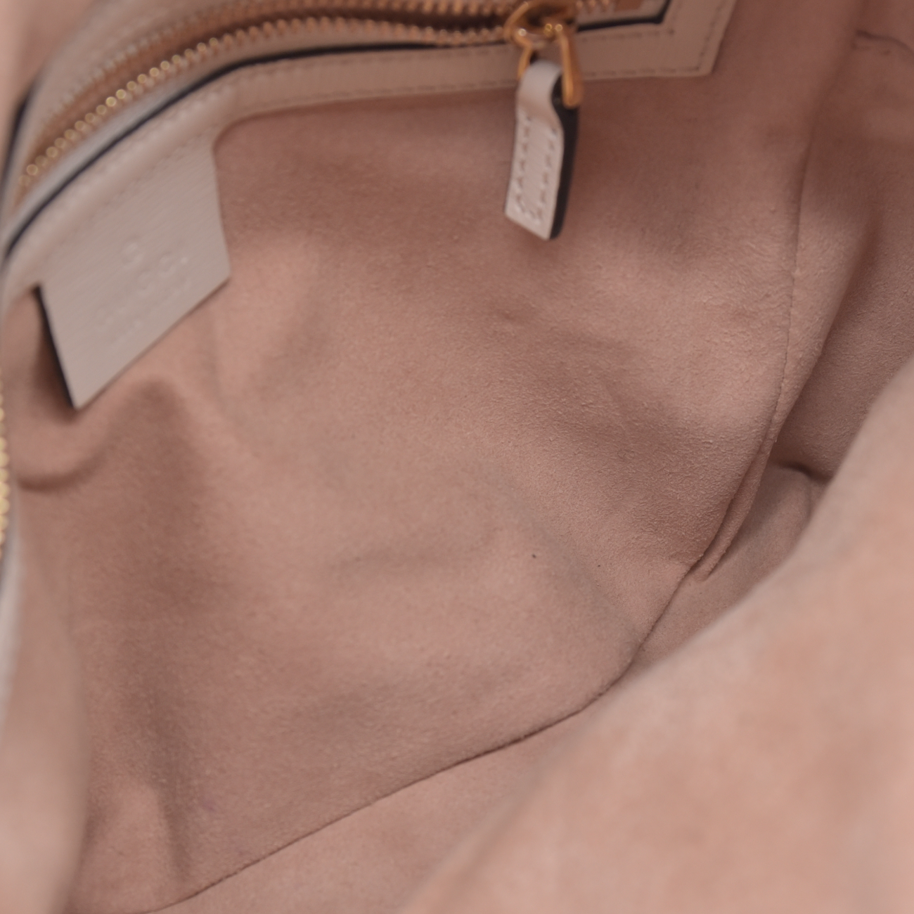 $1650 Gucci GG Supreme Monogram Small Horsebit 1955 Shoulder Bag Beige Mystic White