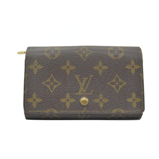 $560 1994 Louis Vuitton Monogram Porte Monnaie Billets Tresor Bifold Wallet RA0934