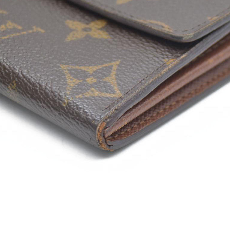 Louis Vuitton Monogram Portefeiulle Sarah Long Bifold Wallet Brown CA1141