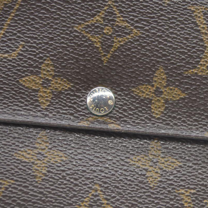 Louis Vuitton Monogram Portefeiulle Sarah Long Bifold Wallet Brown CA1141