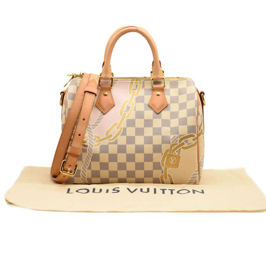 LOUIS VUITTON Damier Azur Nautical Speedy Bandouliere 25