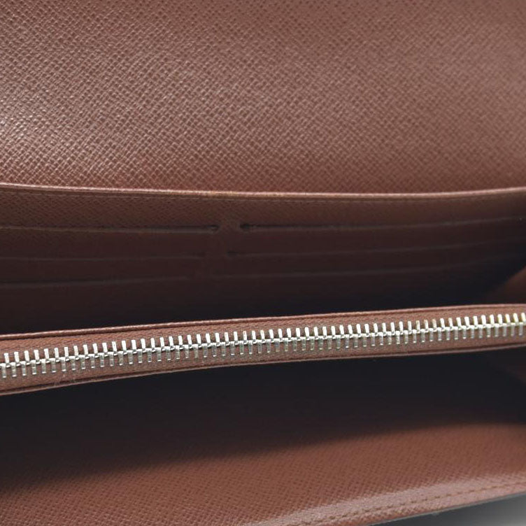 Louis Vuitton Monogram Portefeiulle Sarah Long Bifold Wallet Brown CA1141