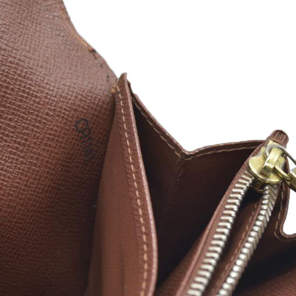 Louis Vuitton Monogram Portefeiulle Sarah Long Bifold Wallet Brown CA1141